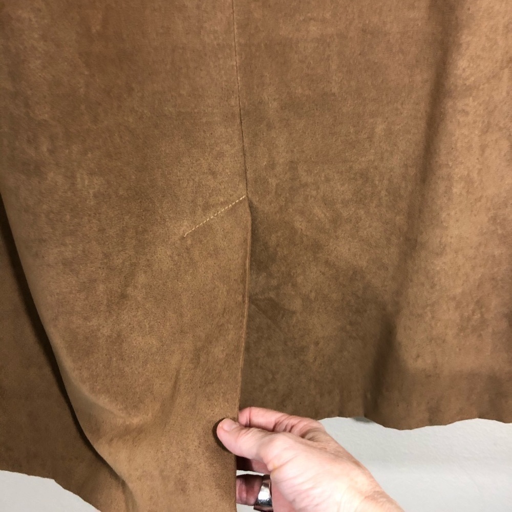 CLICK - SIZE 12 - TAN - VINTAGE PENCIL SKIRT (PANTS ONLY) - EXCELLENT COND-B9 - Picture 5 of 11
